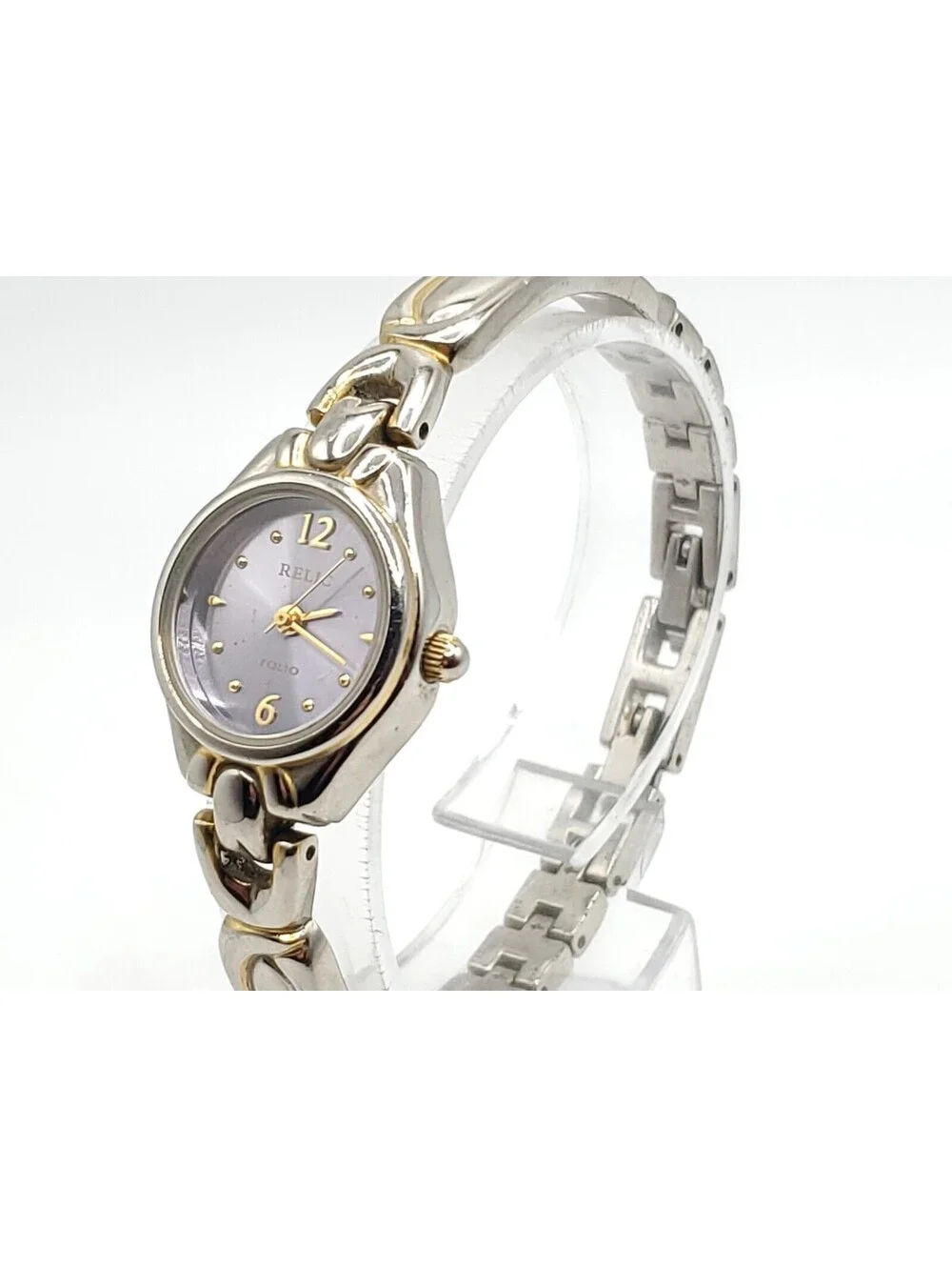 Relic Folio Watch Womens New Battery Blue Dial Silver Tone 18mm